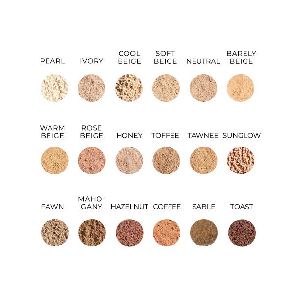 loose mineral foundation shades all